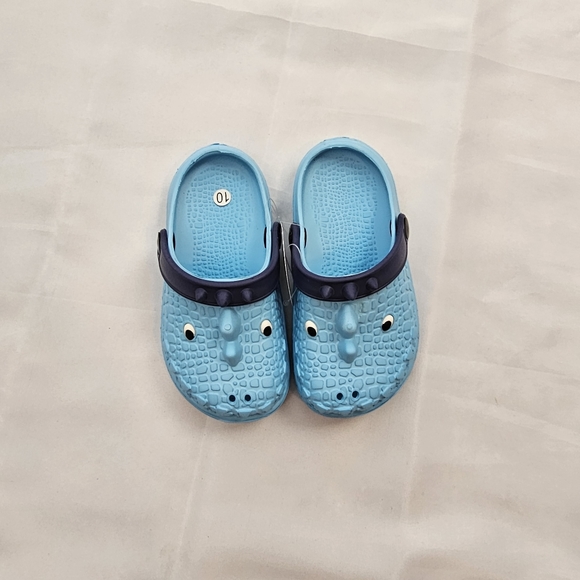 NWT, Toddler Dinosaur Clogs Shoes Light Blue Kid Size 8-11.5 - Picture 4 of 10